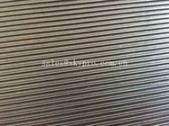 Safety Soft Black Rubber Flooring Sheet Fine Ribbed for Commercial / Industrial