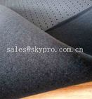 4mm Black Skid Proof Breathable Perforated Nylon Fabric Single Side Polyester Knitted