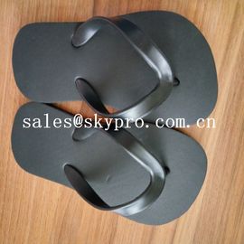 Thoải mái màu đen đồng bằng flip flops / dép mặc bền dép bãi biển mùa hè