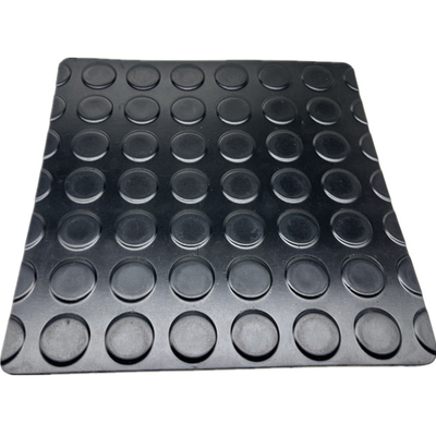 Anti Slip Black Garage Rubber Mat Flooring Custom Pattern Corrugated Fine Ribbed Grooved Coin Rubber Sheet (Bảng cao su tiền xu được nghiêng)
