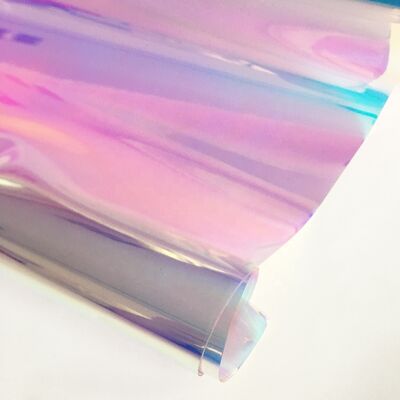Màng PVC cầu vồng trong suốt, màng nhựa iridescence cho áo mưa tùy chỉnh và trang trí