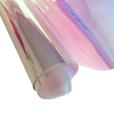 Màng PVC cầu vồng trong suốt, màng nhựa iridescence cho áo mưa tùy chỉnh và trang trí