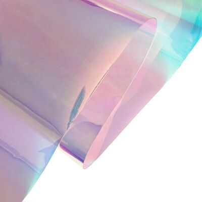Màng PVC cầu vồng trong suốt, màng nhựa iridescence cho áo mưa tùy chỉnh và trang trí