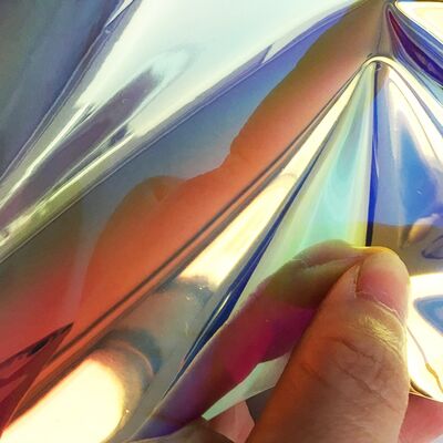 Màng PVC cầu vồng trong suốt, màng nhựa iridescence cho áo mưa tùy chỉnh và trang trí
