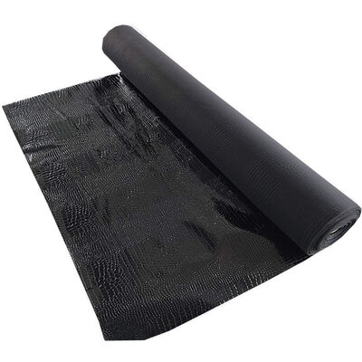 Vải da thật dập vân cá sấu dày 1.35mm màu đen bán buôn cho giày, túi xách, thắt lưng, ví