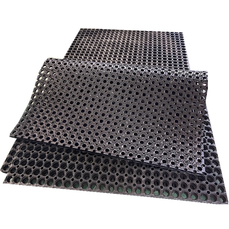 Waterproof Drainage Rubber Mats with Textured Surface and 1-50mm Thickness for Kitchen Hollow Floor