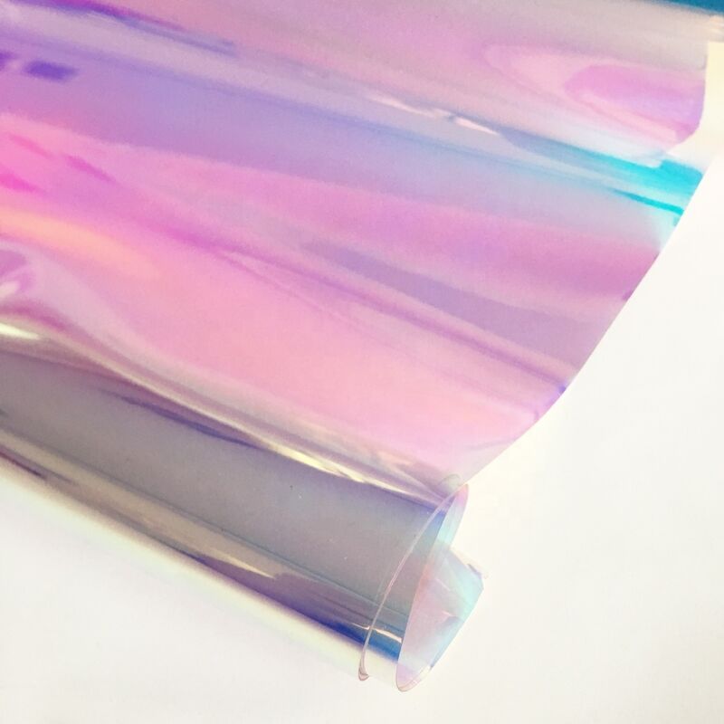 Màng PVC cầu vồng trong suốt, màng nhựa iridescence cho áo mưa tùy chỉnh và trang trí